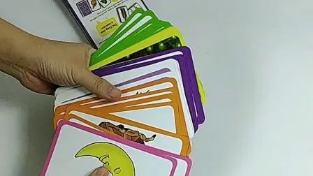Карточки исследования большого размера, адаптированные для детских образовательных игральных карт OEM с печатью